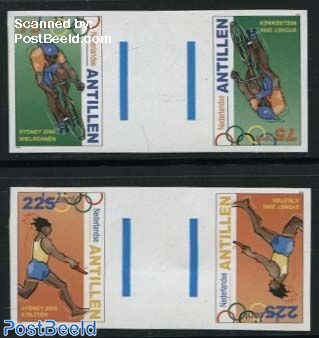 Olympic games 2v gutter pairs imperforated