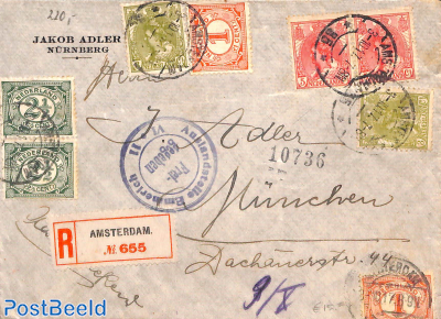 Registered letter from Amsterdam to München