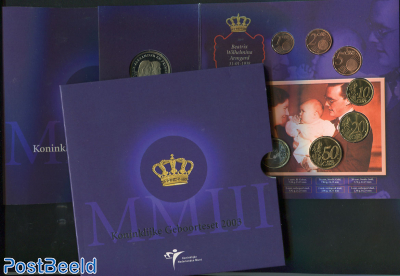 Thmatic Coin Yearset Netherlands 2003 - Royal birth