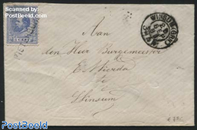 Letter from Pieterburen (langstempel) to Winsum