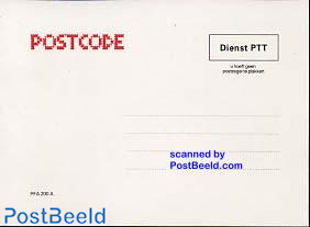 Postcard POSTCODE Dienst PTT
