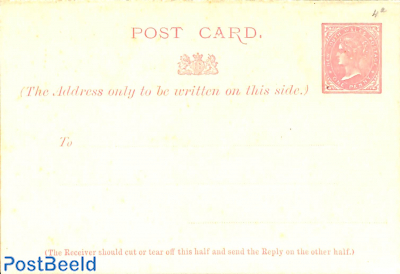 Reply Paid Postcard, 1/1d