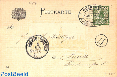 Postcard 5pf, Nürnberg Landesaustellung
