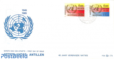 United Nations 2v, FDC