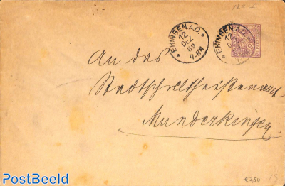 On service envelope 5pf  from EHINGEN A.D. 