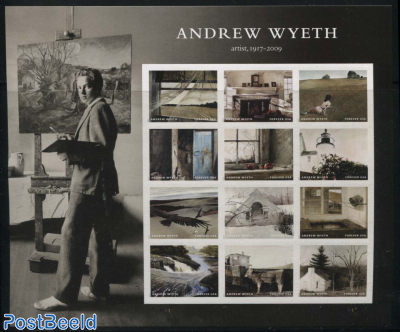 Andrew Wyeth paintings 12v m/s s-a