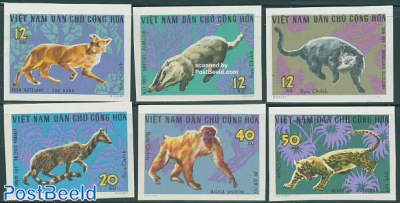 Animals 6v imperforated