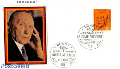 Konrad Adenauer 1v, FDC