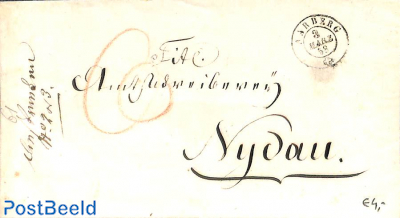 Envelope from Aarberg to Nidau 