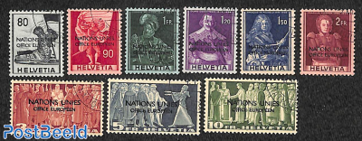 NATIONS UNIES OFFICE EUROPEEN 9v, cancelled to order